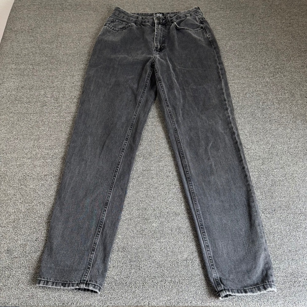 BDG Urban Outfitters Mom Jeans Washed Black High Rise W27 Casual Skater Grunge